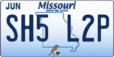 MO license plate SH5L2P