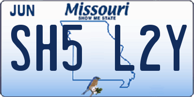 MO license plate SH5L2Y