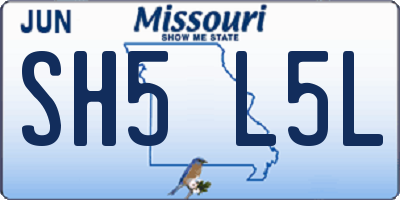 MO license plate SH5L5L