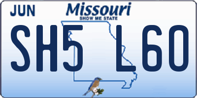 MO license plate SH5L6O