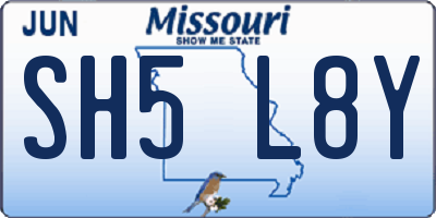 MO license plate SH5L8Y