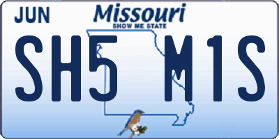 MO license plate SH5M1S