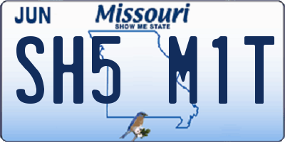 MO license plate SH5M1T