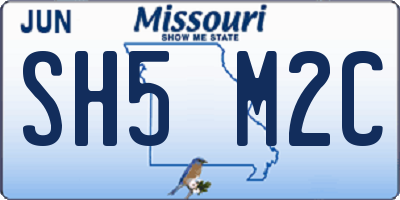 MO license plate SH5M2C