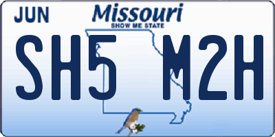 MO license plate SH5M2H