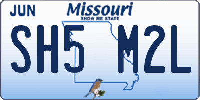 MO license plate SH5M2L