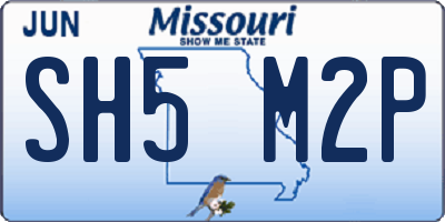 MO license plate SH5M2P