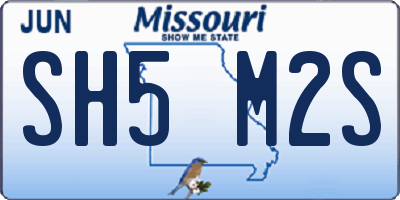 MO license plate SH5M2S