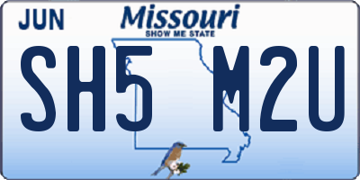 MO license plate SH5M2U
