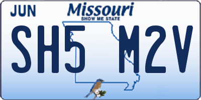 MO license plate SH5M2V