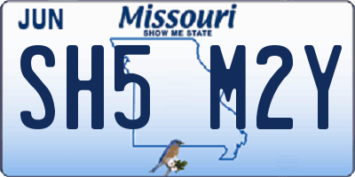 MO license plate SH5M2Y