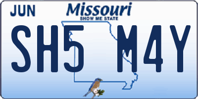 MO license plate SH5M4Y