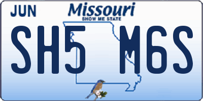 MO license plate SH5M6S