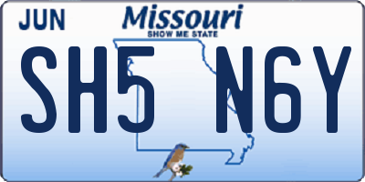 MO license plate SH5N6Y