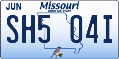 MO license plate SH5O4I