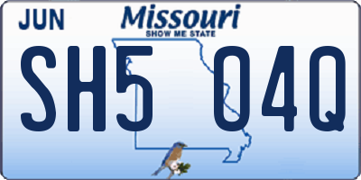 MO license plate SH5O4Q