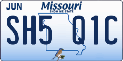 MO license plate SH5Q1C