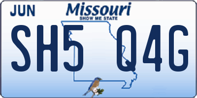 MO license plate SH5Q4G