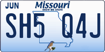 MO license plate SH5Q4J