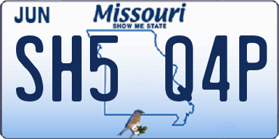 MO license plate SH5Q4P