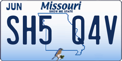 MO license plate SH5Q4V