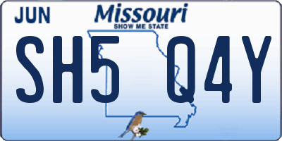 MO license plate SH5Q4Y