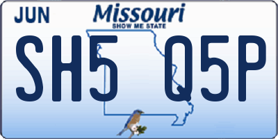 MO license plate SH5Q5P