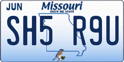 MO license plate SH5R9U