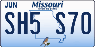 MO license plate SH5S7O