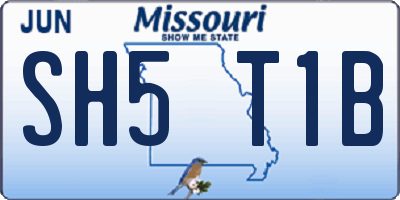 MO license plate SH5T1B
