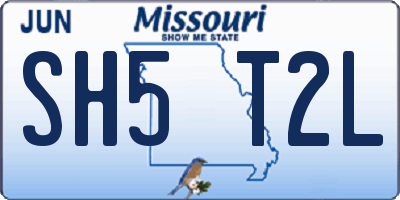 MO license plate SH5T2L