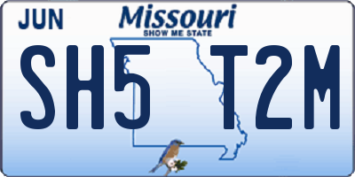 MO license plate SH5T2M