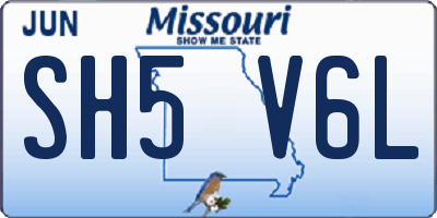 MO license plate SH5V6L