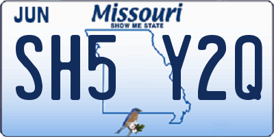 MO license plate SH5Y2Q