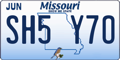 MO license plate SH5Y7O