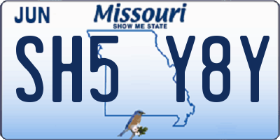 MO license plate SH5Y8Y