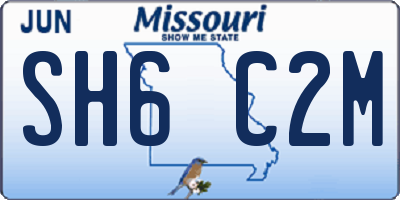 MO license plate SH6C2M
