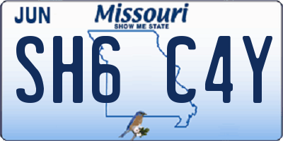 MO license plate SH6C4Y