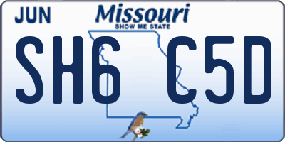 MO license plate SH6C5D