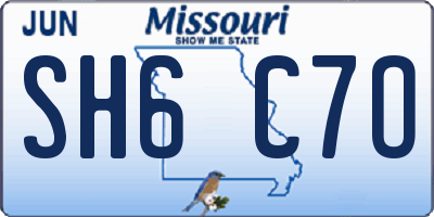 MO license plate SH6C7O