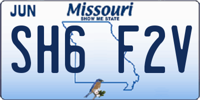 MO license plate SH6F2V