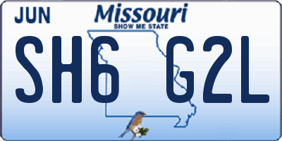MO license plate SH6G2L