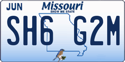 MO license plate SH6G2M