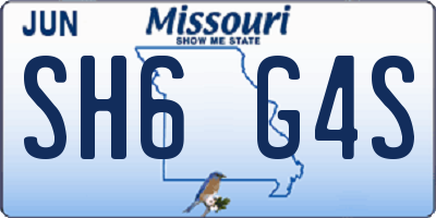 MO license plate SH6G4S