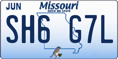 MO license plate SH6G7L