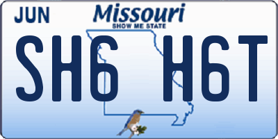 MO license plate SH6H6T