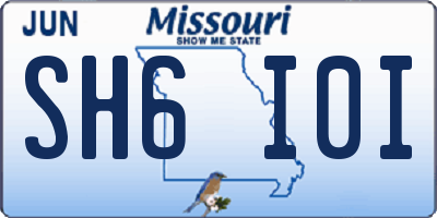 MO license plate SH6I0I