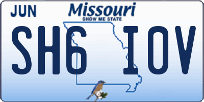 MO license plate SH6I0V