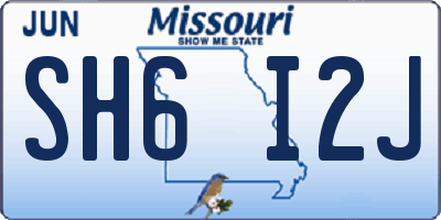 MO license plate SH6I2J