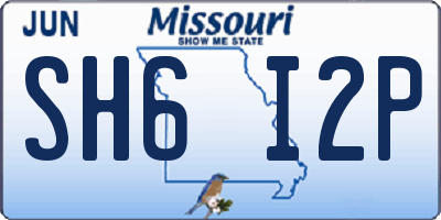 MO license plate SH6I2P